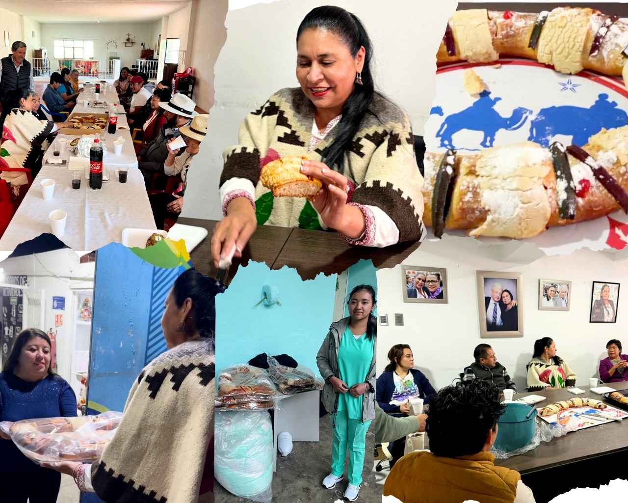 Solidaridad y tradición: Ana Lilia Rivera comparte Rosca de Reyes con sectores que sostienen a Tlaxcala